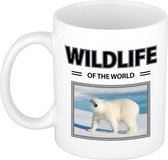 Ijsbeer mok met dieren foto wildlife of the world