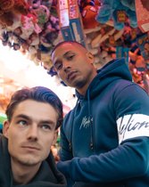 Malelions Captain Hoodie - Navy/Off-White - S