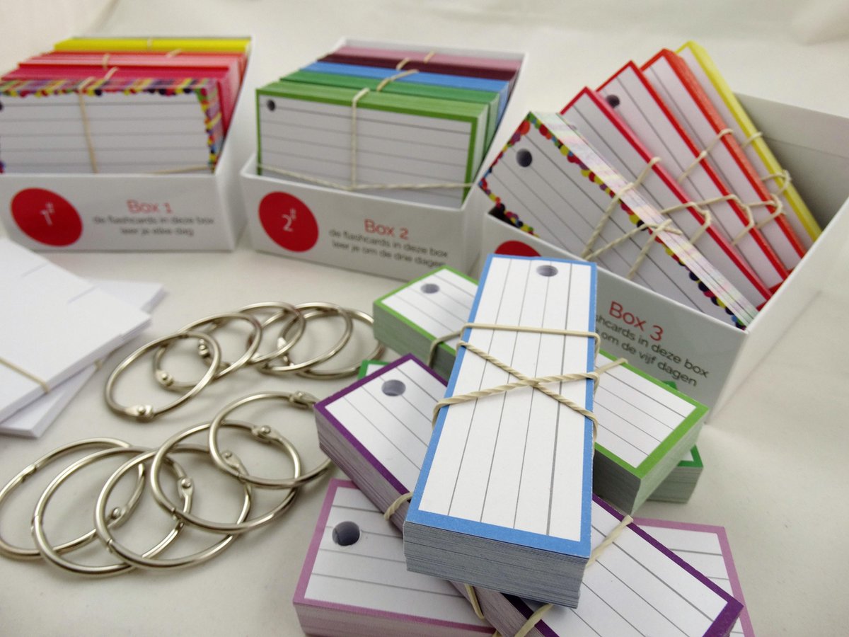 The Box voor flashcards - Het complete Leitner leersysteem en