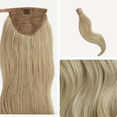 Ponytail Paardenstaart 50cm colour 24 human hair wrap around