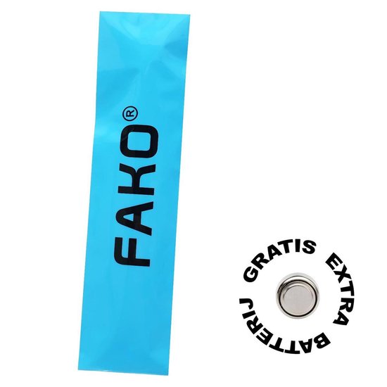 Fako® - Horloge - Geneva Blue - Plastic - Zwart - Fako®