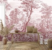 Behang Old Landscapes 3- pink 150 x 280 cm (b x h)