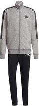 adidas adidas 3-stripes FT TT Trainingspak - Maat S  - Mannen - grijs - zwart