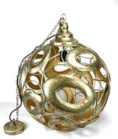 Hanglamp modern metaal cirkels verweerd goud 68 cm