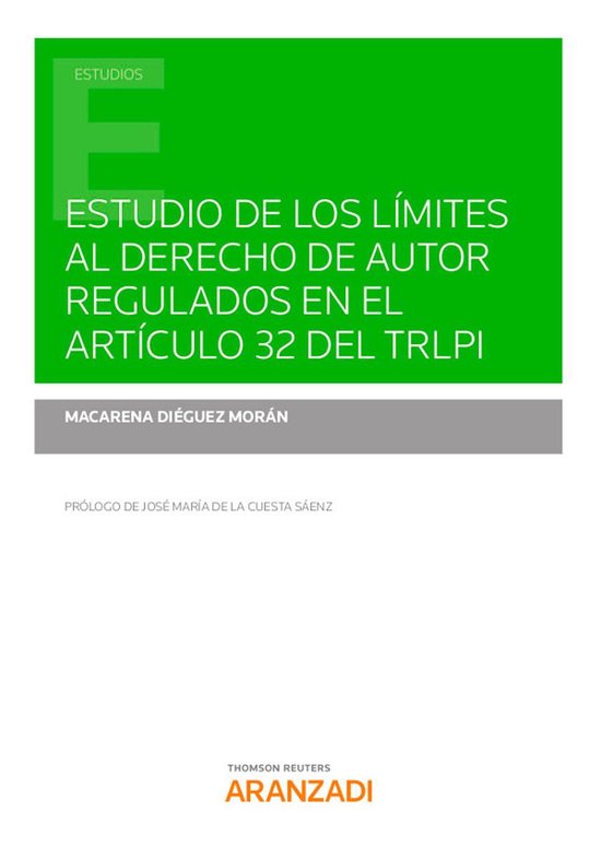 Estudio de los límites al Derecho de Autor regulados en el  ... - cover