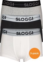 Sloggi Men GO Hipster - heren boxers (3-pack) - grijs en wit -  Maat: L