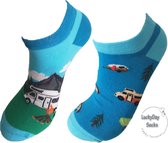 Verjaardag cadeau - Camping Sokken - Sneaker sokken - Sokken - Sneaker - Leuke sokken - Vrolijke sokken - Luckyday Socks - Sokken met tekst - Aparte Sokken - Socks waar je Happy va