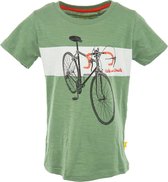 Stones and Bones t-shirt jongens - groen - Ride and smile - maat 164