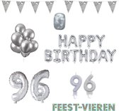 96 jaar Verjaardag Versiering Pakket Zilver