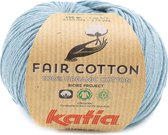 Katia Fair Cotton Grijsblauw Kleurnr.41 - 1 bol - biologisch garen - haakkatoen - amigurumi - ecologisch - haken - breien - duurzaam - bio - milieuvriendelijk - haken - breien - katoen - wol - biowol - garen - breiwol - breigaren