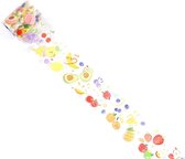 Fruit Washi Tape - Sticker - Doorzichtig | Washi Sticker Tape | Citroen | Banaan | Aardbei | Sinaasappel | Kers | Blauwe Bes | Appel | Perzik | Ananas | Avocado