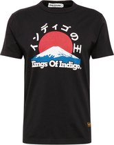 Kings Of Indigo - Darius | Black Mount Fuji - T-shirt Korte Mouwen - Zwart - M