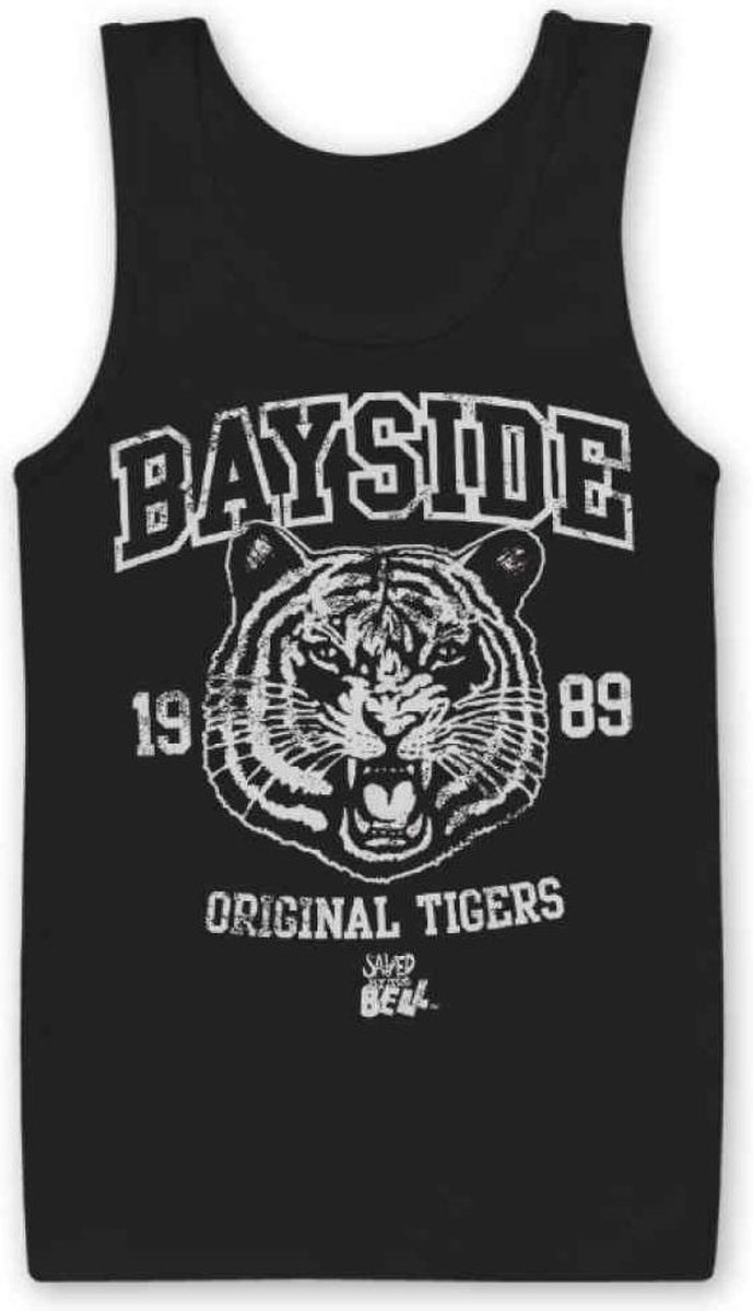Saved By The Bell Tanktop -XL- Bayside 1989 Original Tigers Zwart