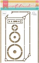 Marianne Design Craft stencil music speaker by Marleen