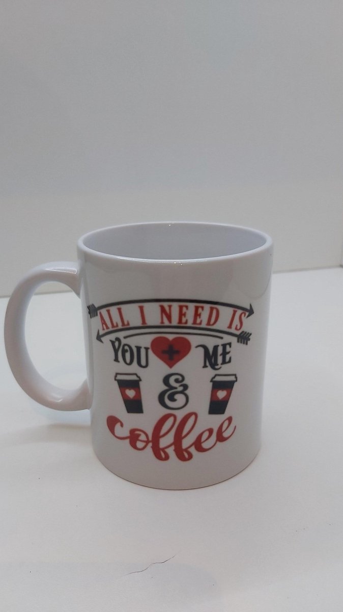 Mok: All i need is you & me and coffee (ideaal voor Moederdag)
