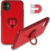 Creative Case | Apple iPhone 11 PRO MAX | Rood | High Quality | Kickstand ring | Dikke randen | super sterk |