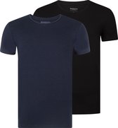 Olaf Zwart / Blauw Ronde Hals (2-Pack) T-shirts, Maat XL