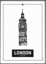 Citymap icons Londen 50x70 Stadsposter