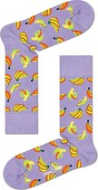 Happy Socks - Banana sok maat 36-40 | Dames sok Banaan | Paars met Bananen |