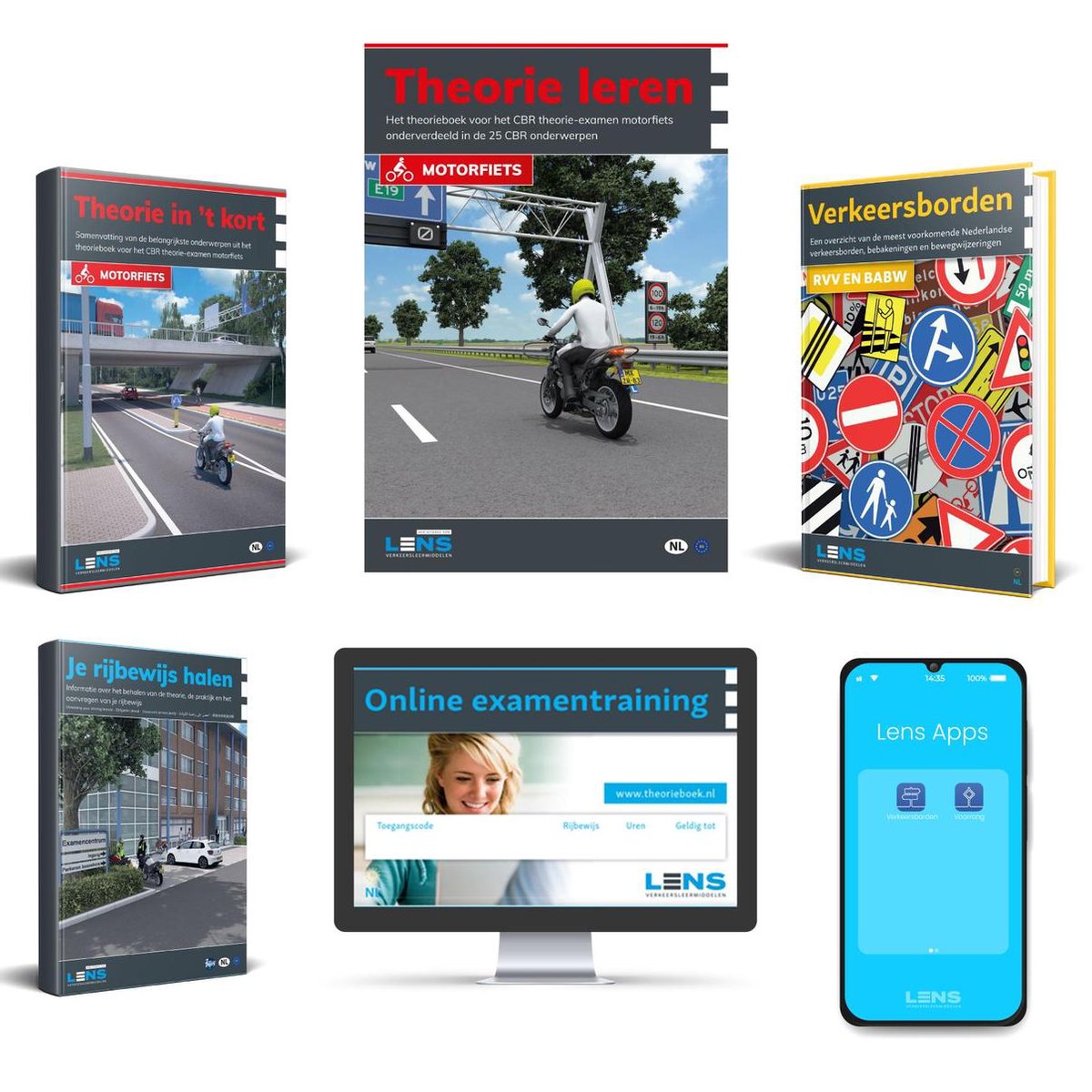 MotorTheorieboek 2021 - Rijbewijs A - Inclusief 10 uur Online, Samenvatting, Apps, CBR Rijbewijs Hal