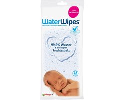 WaterWipes Vochtige doekjes voor pasgeborenen - 99,9% water en een druppel fruitextract - 28 st