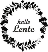 Raamsticker hallo Lente - herbruikbare sticker - statisch folie - lente - seizoenen