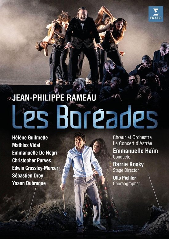 Poster voor Les Boréades met Jean-Philippe Rameau, Hélène Guilmette, Mathias Vidal, Emmanuel Haïm, Barrie Kosky en Otto Pichler.