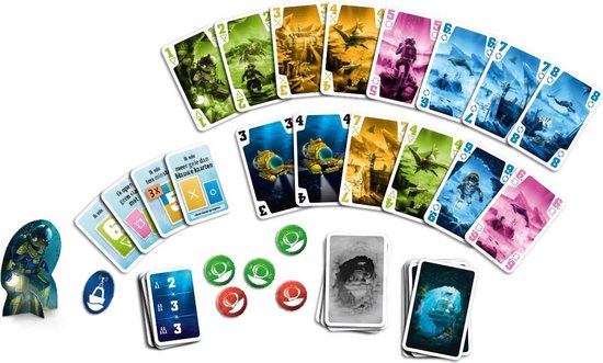 999 Games - De Crew Missie Diepzee - Kaartspel - Werk samen en win - 30 verschillende missies - Gezelschapsspel - Klein cadeautje