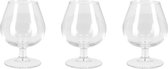 Set van 6x stuks Cognac glazen transparant 250 ml - Cognacglazen/likeurglazen