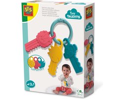 SES Creative - Tiny Talents - Sensorisch speelgoed speelsleutels - Montessori - bijten, voelen, sabbelen, spelen - verschillende texturen - baby speelgoed
