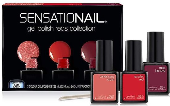 Verlichten Licht Ja Sensationail Gel Polish Reds Collection - Candy Cane Crush-Scarlet Red-Miss  Behave | bol.com