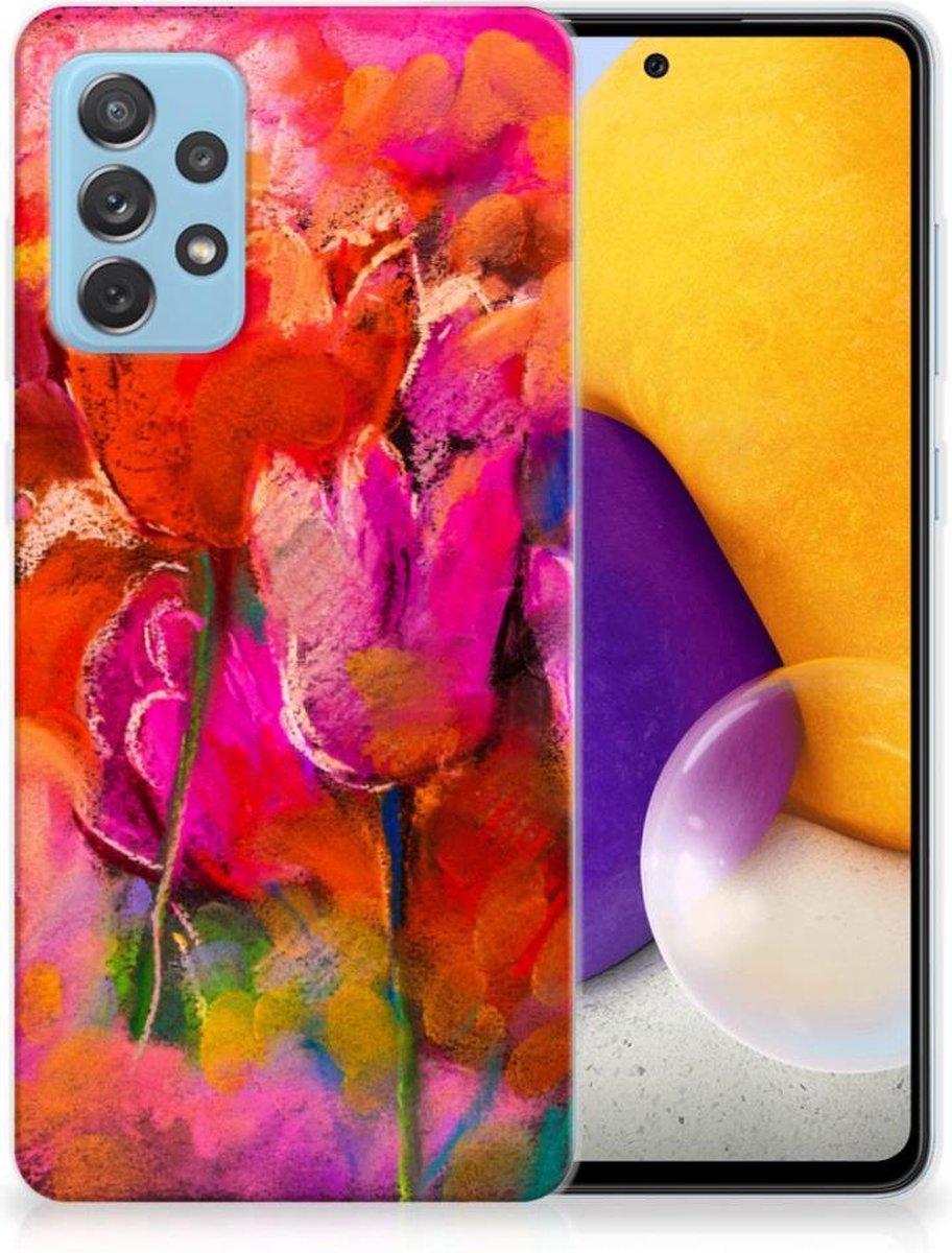 Back Cover voor Hoesje maken Samsung Galaxy A72 Tulips