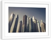 Foto in frame , Moderne Architectuur in Dubai ,120x80cm , Multikleur , wanddecoratie