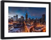 Foto in frame ,  Winter in New York ,120x80cm , Multikleur , wanddecoratie