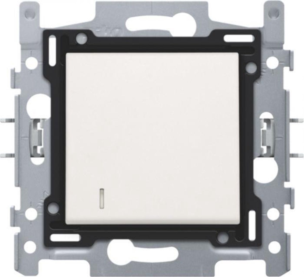Niko - Drukknop no + lens schroefklemmen white - 101-60000