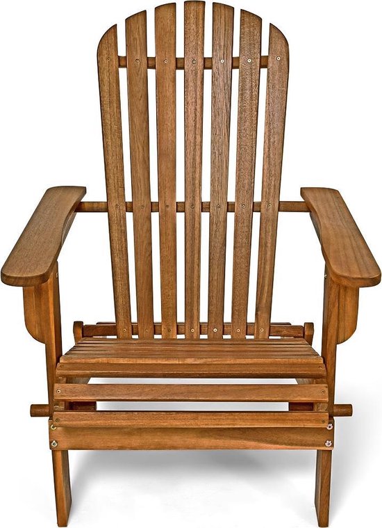 Casaria Adirondack Tuinstoel 1 Stuks - Acacia Hout - Inklapbaar