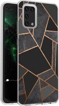 iMoshion Hoesje Geschikt voor Samsung Galaxy A02s Hoesje Siliconen - iMoshion Design hoesje - Zwart / Meerkleurig / Goud / Black Graphic