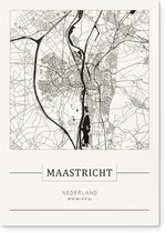 Stadskaart Maastricht - Plattegrond Maastricht – city map – Dibond muurdecoratie 30 x 40 cm