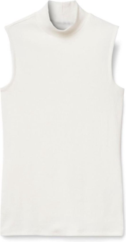 MOOI! Company - Mouwloose Top Malou - T-shirt met turtleneck - Kleur Ecru - XS
