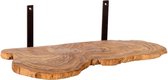 Boekenplank Teak - wandplank teak - incl.bevestiging systeem - 30x70 cm