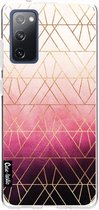 Casetastic Samsung Galaxy S20 FE 4G/5G Hoesje - Softcover Hoesje met Design - Pink Ombre Triangles Print