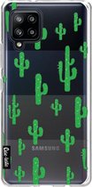 Casetastic Samsung Galaxy A42 (2020) 5G Hoesje - Softcover Hoesje met Design - American Cactus Green Print