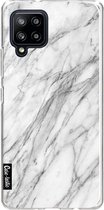 Casetastic Samsung Galaxy A42 (2020) 5G Hoesje - Softcover Hoesje met Design - Marble Contrast Print