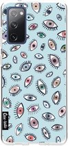 Casetastic Samsung Galaxy S20 FE 4G/5G Hoesje - Softcover Hoesje met Design - Eyes Blue Print