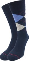 Tommy Hilfiger - Heren - 2-Pack Brideye Jaquard Sokken - Blauw - 39-42 - #16