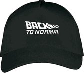 Zwarte Pet – Snapback met Wit “ Back to Normal “ logo