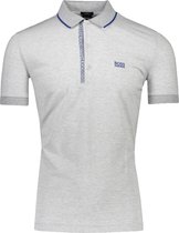 Hugo Boss  Polo Grijs Getailleerd - Maat S - Heren - Lente/Zomer Collectie - Katoen