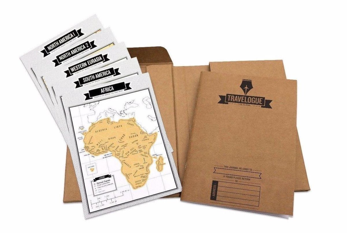 Luckies Travel Logue Original  reisdagboek - krasbare kaarten
