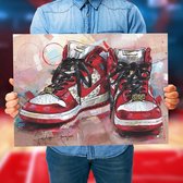 Nike dunk high pro sb Supreme ‘Red Stars’ art print (50x70cm)