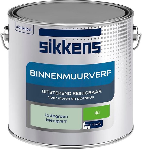 Sikkens Binnen Muurverf - Mengkleur - Jadegroen - 2,5 Liter | bol.com